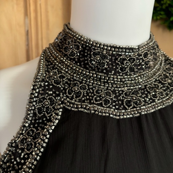 NBD GATSBY Elegant Black Beaded Sleeveless Dress - Picture 4 of 6